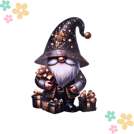 Gnome Noir et Or Cadeaux