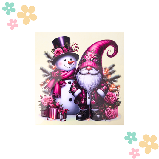 Gnome et Bonhomme de Neige