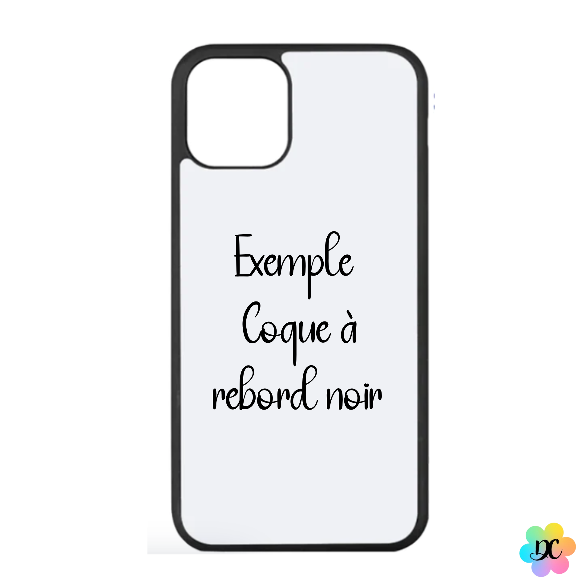 Coque vierge pour personnalisation - Contour noir