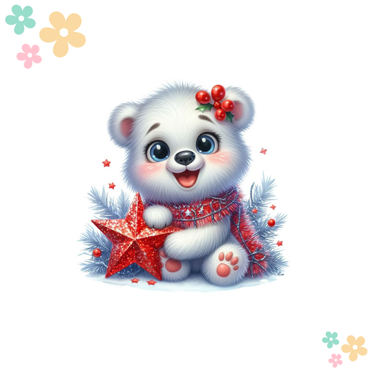 Ourson Etoile en Rouge