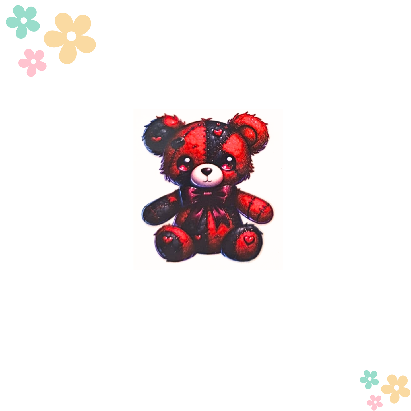 Ourson rouge et noir