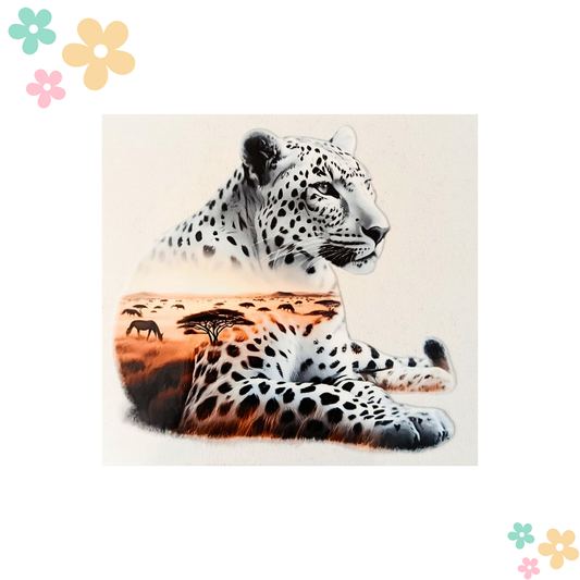 Panthère N&B Savane