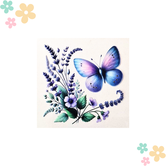 Papillon bleu Lavande