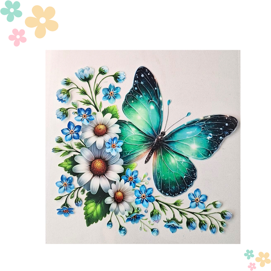 Papillon Vert Marguerite