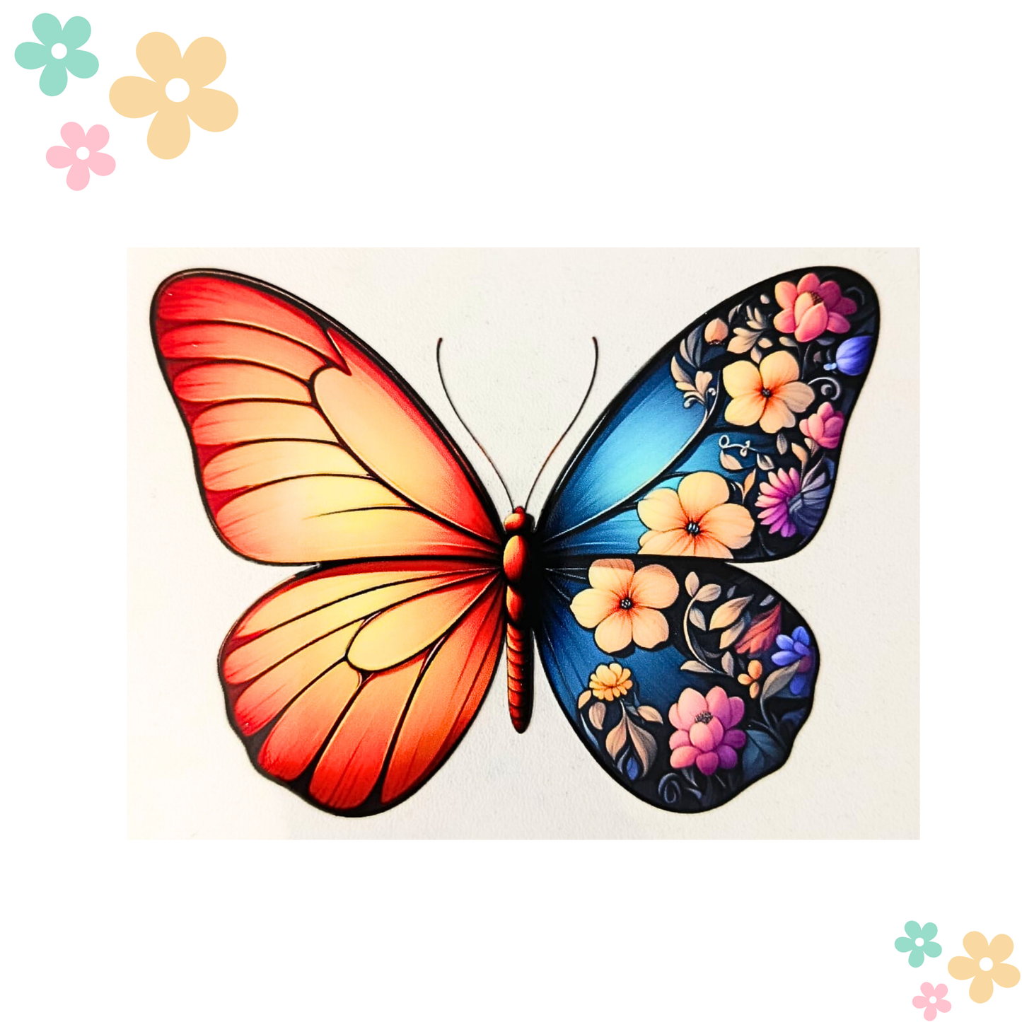 Papillon Orange floral