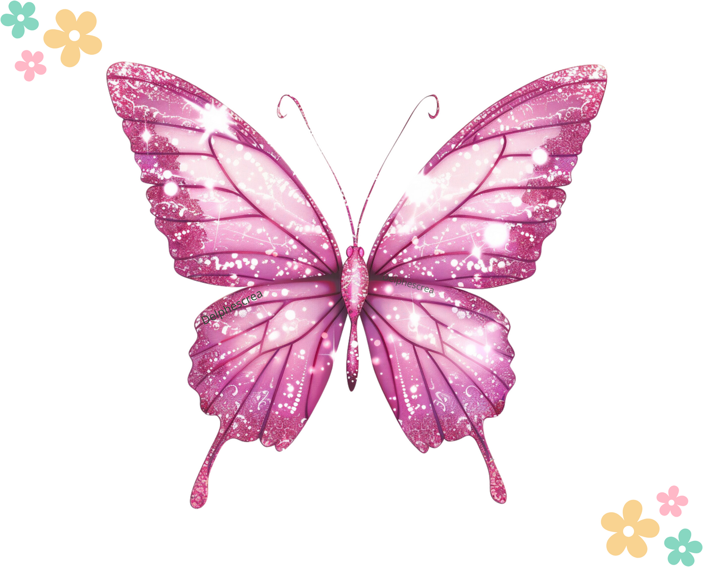 Papillon Pailleté - Octobre Rose