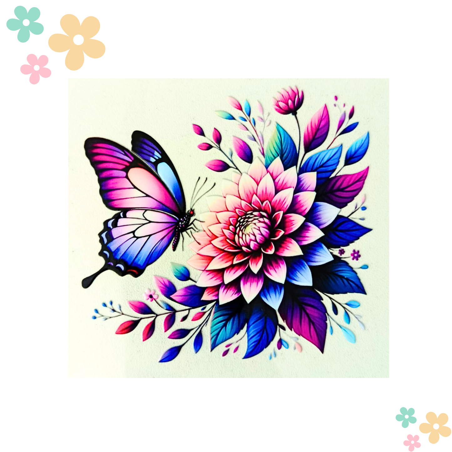 Papillon Violet Rosace