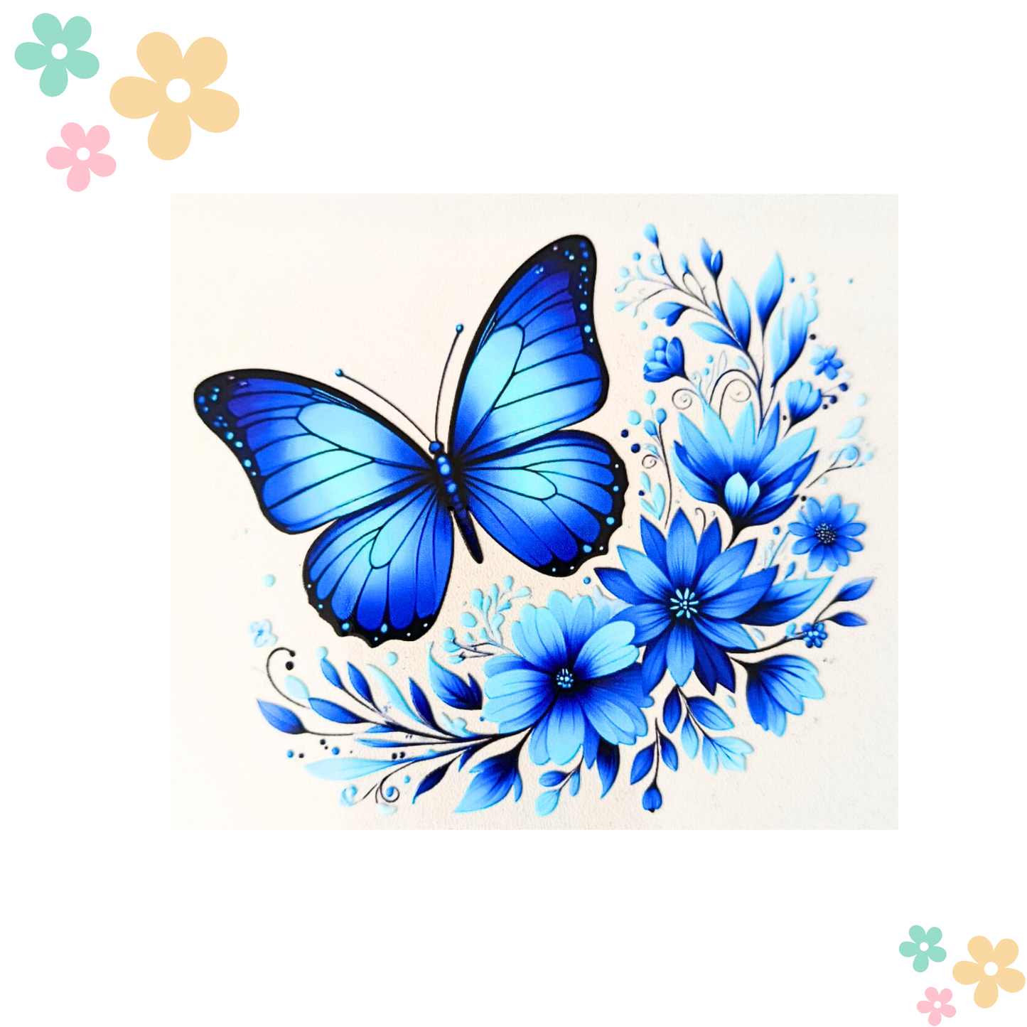 Papillon bleu ornement