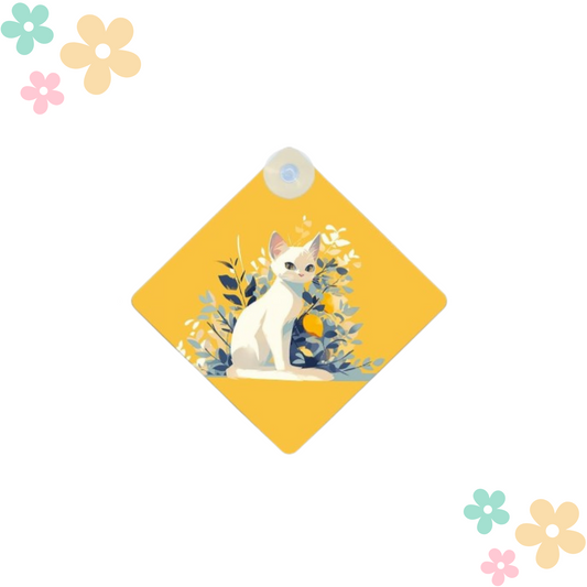 Plaque Métallique avec Ventouse - Voiture