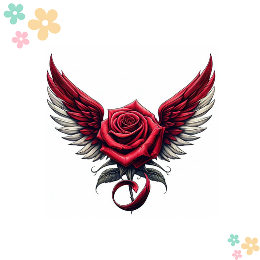 Rose Rouge Ailée