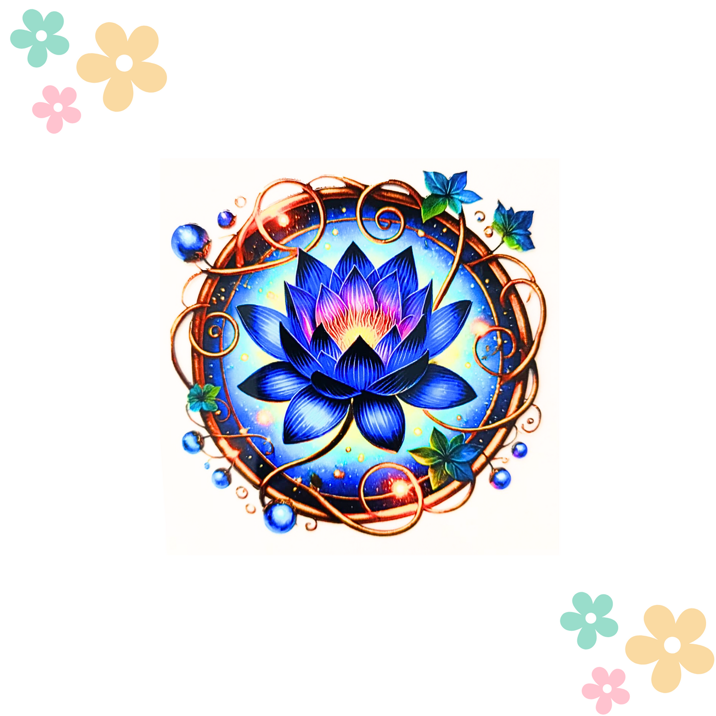 Roue Lotus Bleu & Rose