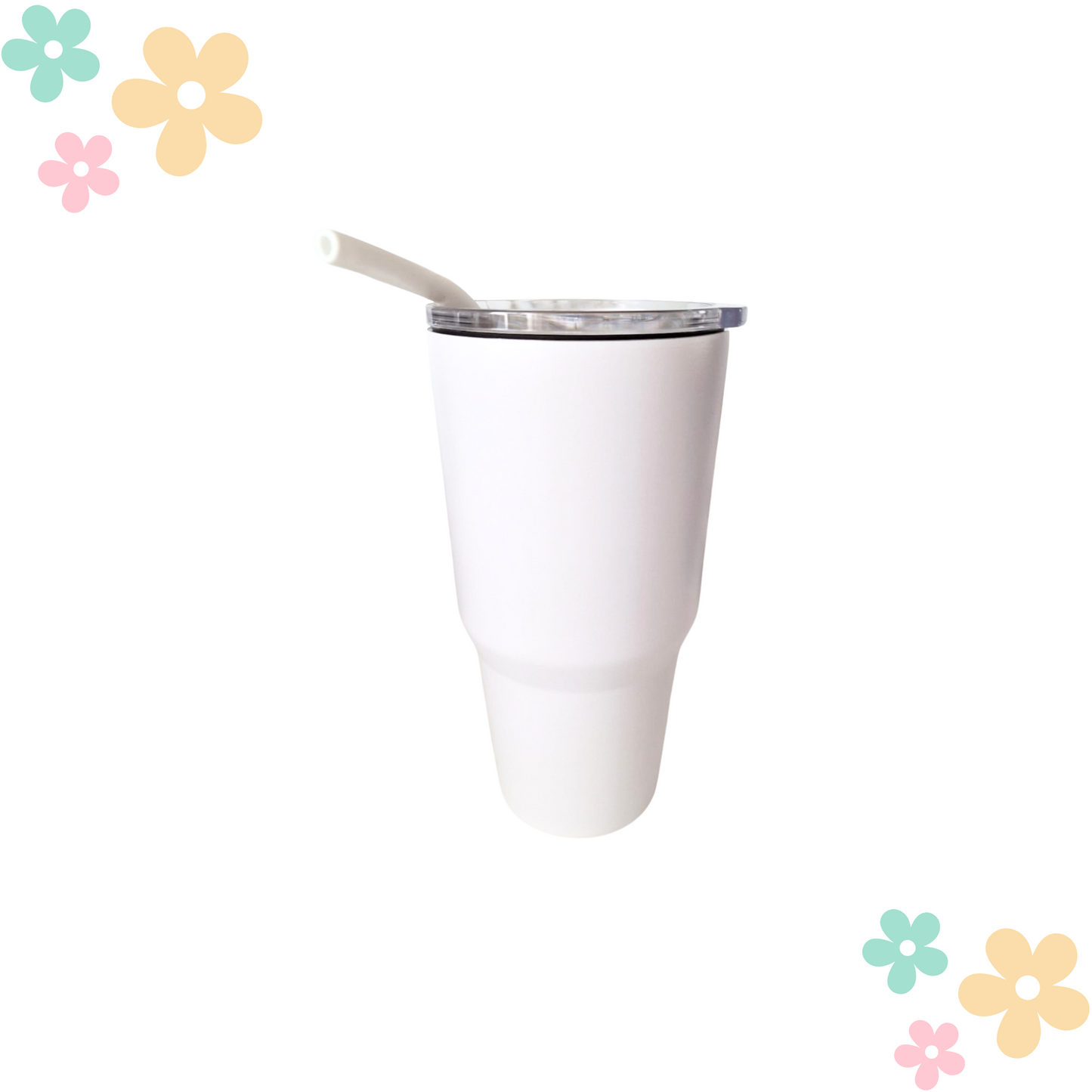 Tumbler Américain Personnalisable - Isotherme 887ml avec Paille Colorée