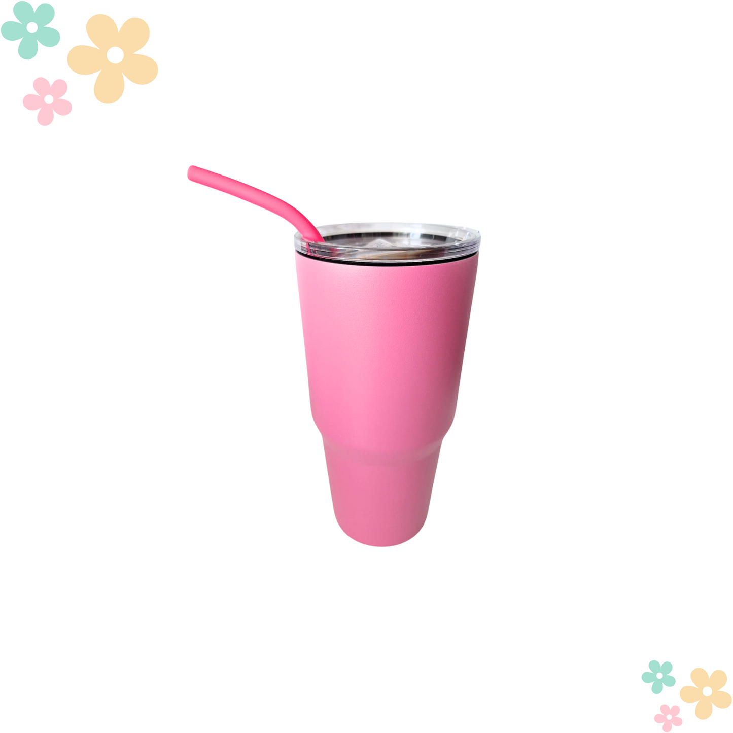 Tumbler Américain Personnalisable - Isotherme 887ml avec Paille Colorée