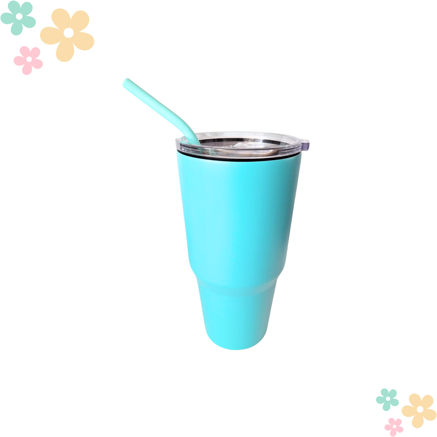 Tumbler Américain Personnalisable - Isotherme 887ml avec Paille Colorée