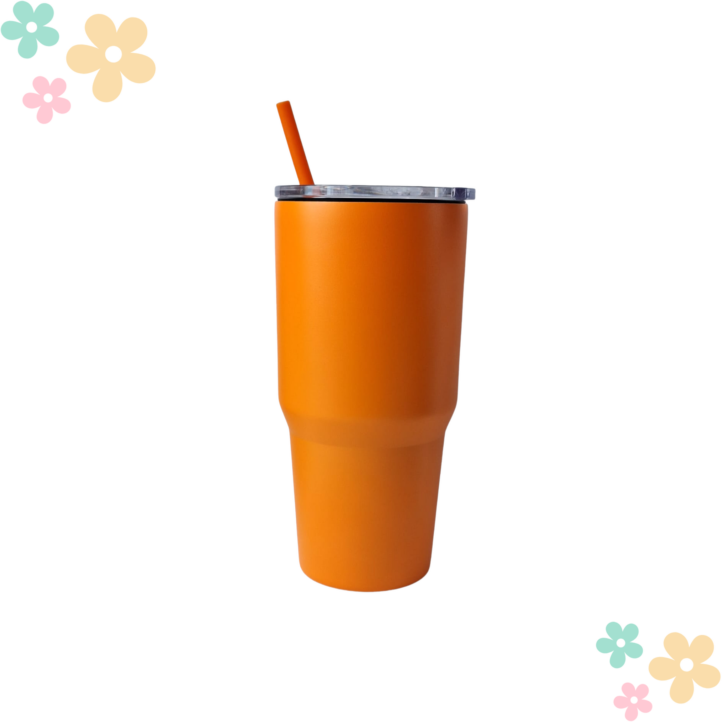 Tumbler Américain Personnalisable - Isotherme 887ml avec Paille Colorée