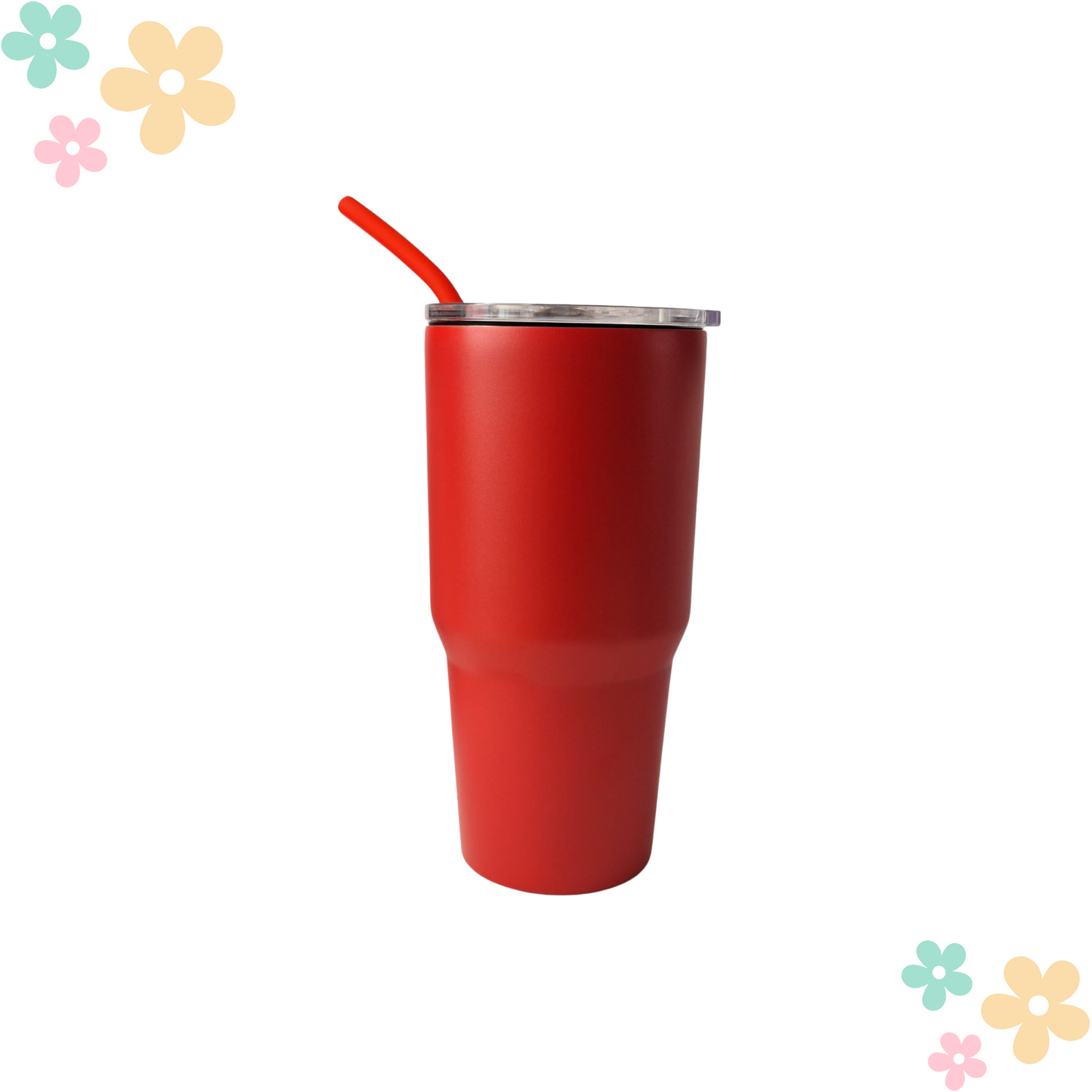 Tumbler Américain Personnalisable - Isotherme 887ml avec Paille Colorée
