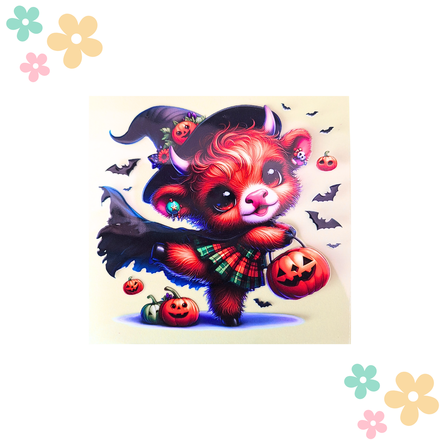 Vache Halloween Seau Citrouille