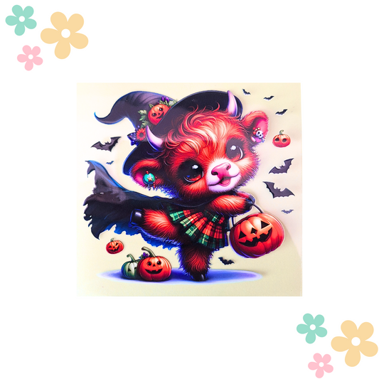 Vache Halloween Seau Citrouille