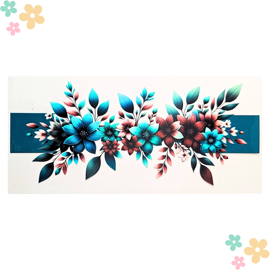 Wrap Bande Florale Bleue