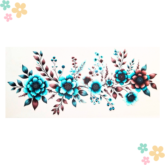 Wrap Fleur Bleu et Chocolat