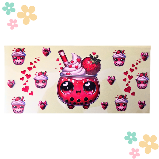 Wrap Bubble Tea Fraise