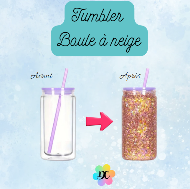 Tumbler Can Boule à neige Coloré