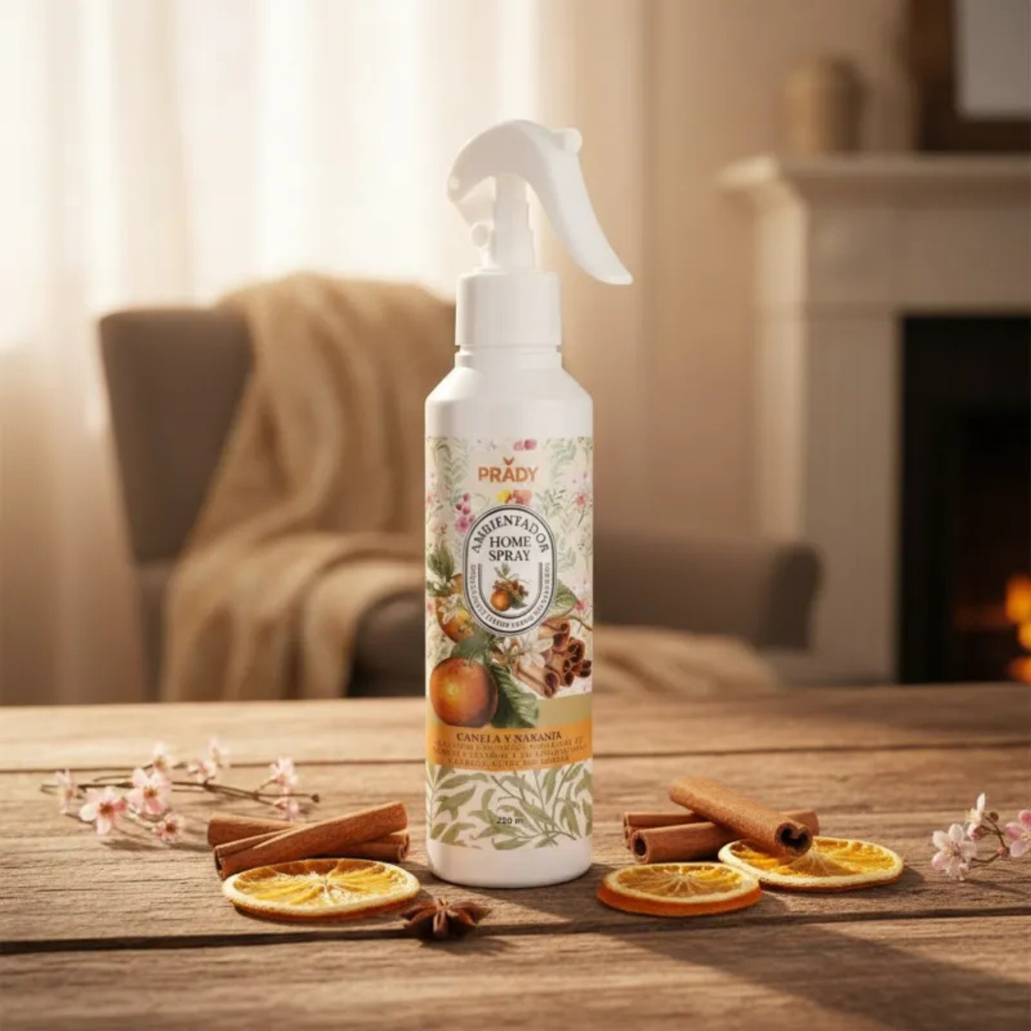 Spray d’Ambiance pour Tissus et Intérieur - Orange Cannelle
